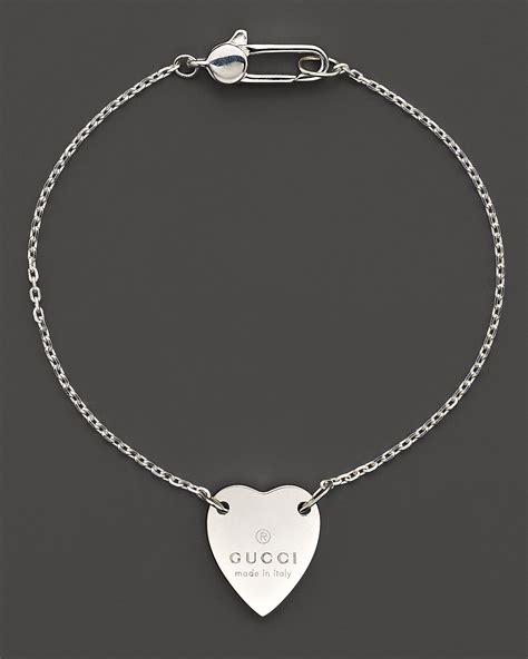 gucci sterling silver engraved heart bracelet|gucci sterling silver heart bracelet.